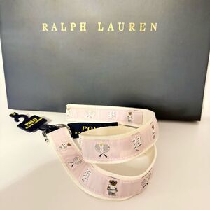 Polo Ralph Lauren Pink Tennis Bear Canvas Belt – Kids Size S – NWT